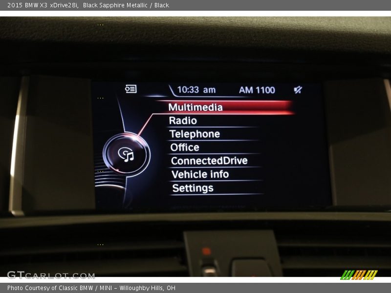 Black Sapphire Metallic / Black 2015 BMW X3 xDrive28i