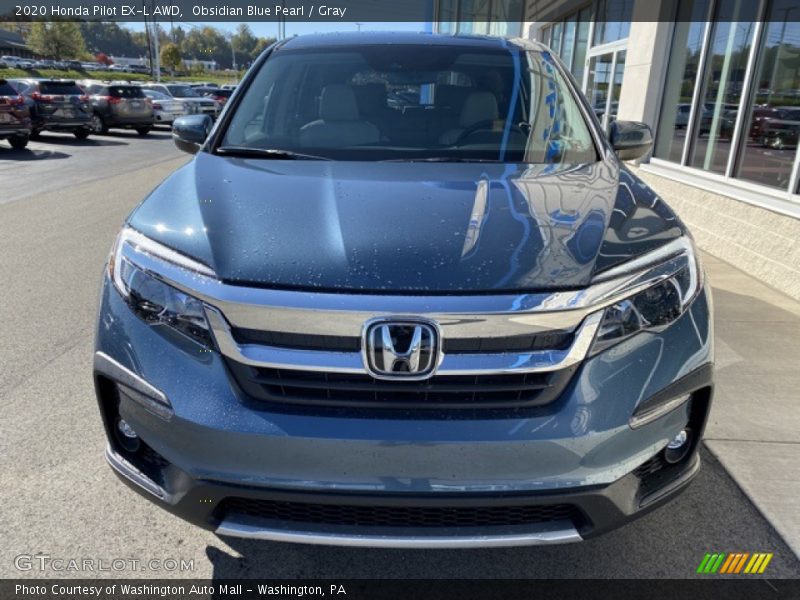 Obsidian Blue Pearl / Gray 2020 Honda Pilot EX-L AWD
