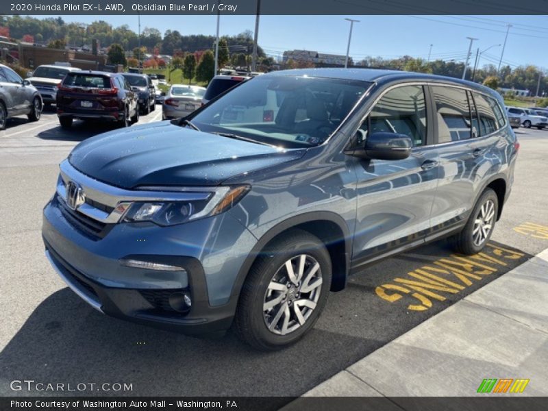 Obsidian Blue Pearl / Gray 2020 Honda Pilot EX-L AWD