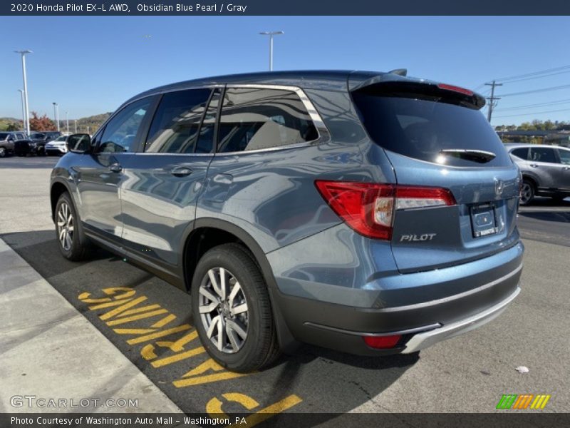 Obsidian Blue Pearl / Gray 2020 Honda Pilot EX-L AWD