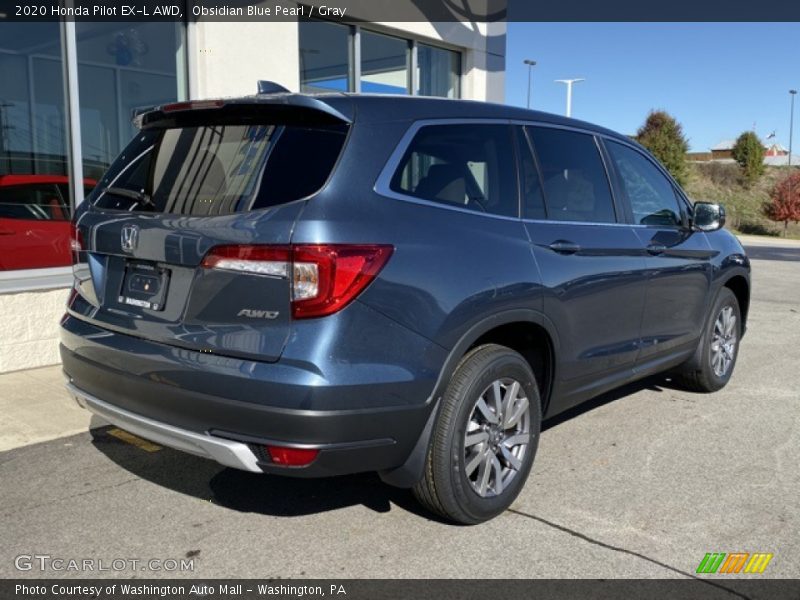 Obsidian Blue Pearl / Gray 2020 Honda Pilot EX-L AWD