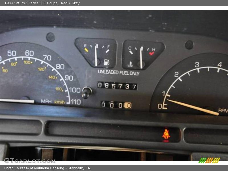 Red / Gray 1994 Saturn S Series SC1 Coupe