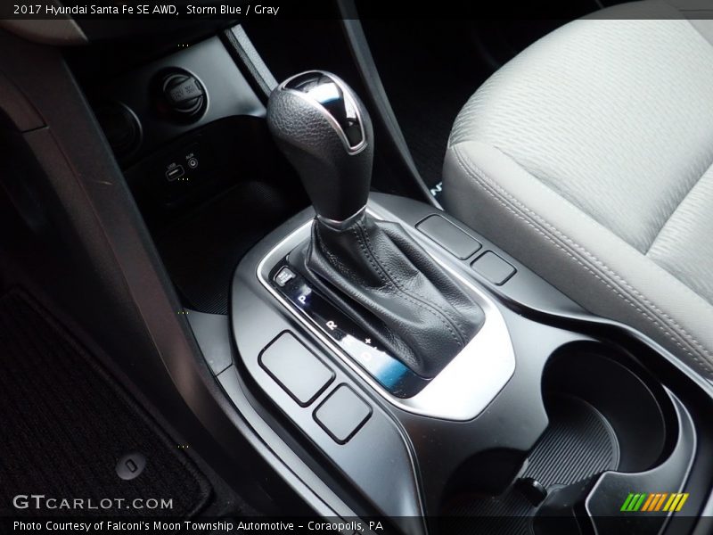 Storm Blue / Gray 2017 Hyundai Santa Fe SE AWD