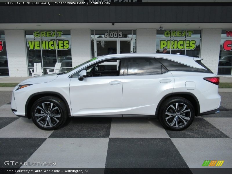 Eminent White Pearl / Stratus Gray 2019 Lexus RX 350L AWD