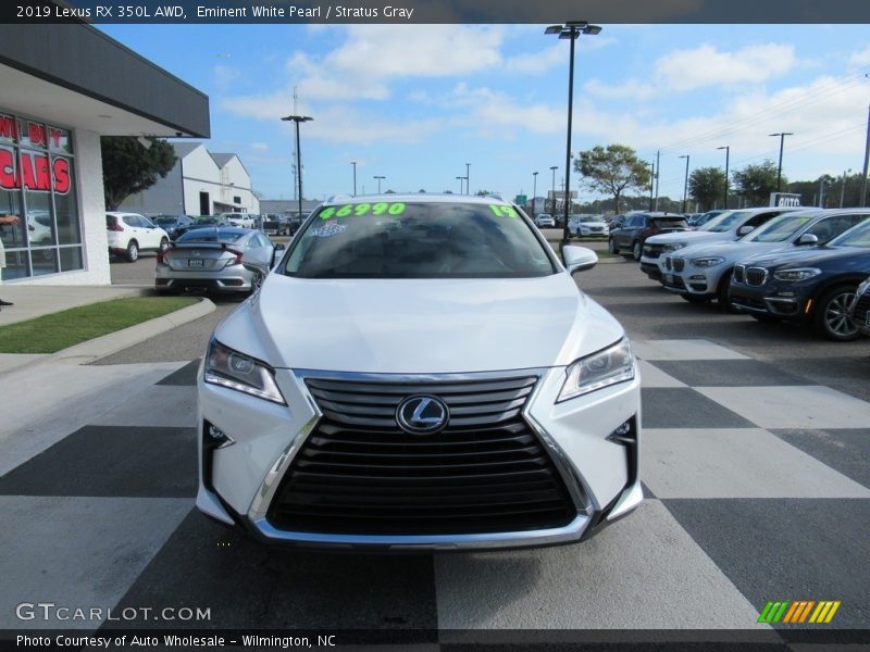 Eminent White Pearl / Stratus Gray 2019 Lexus RX 350L AWD