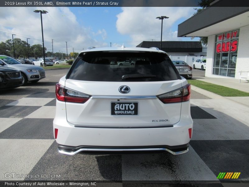 Eminent White Pearl / Stratus Gray 2019 Lexus RX 350L AWD