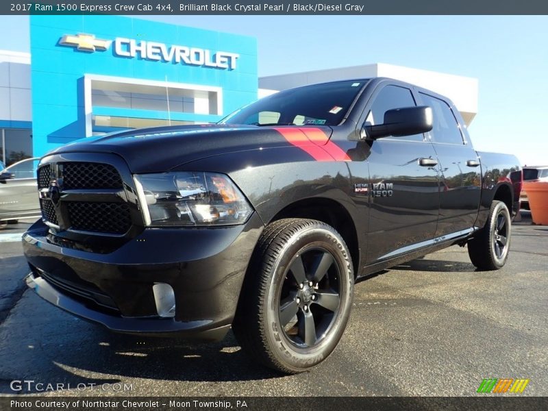 Brilliant Black Crystal Pearl / Black/Diesel Gray 2017 Ram 1500 Express Crew Cab 4x4
