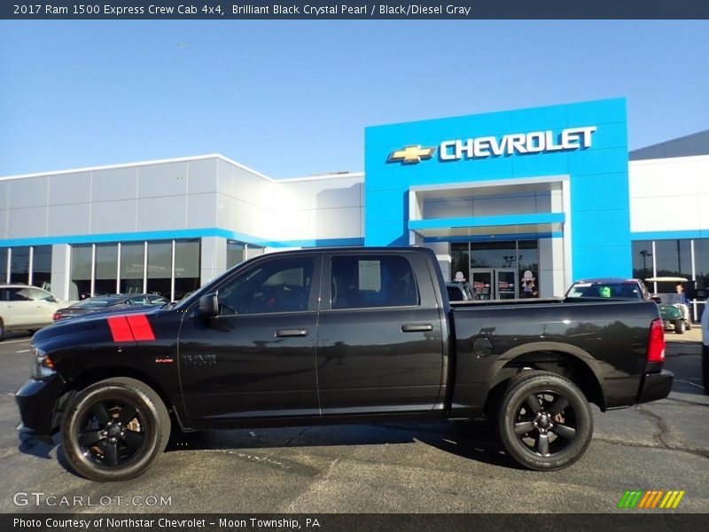 Brilliant Black Crystal Pearl / Black/Diesel Gray 2017 Ram 1500 Express Crew Cab 4x4
