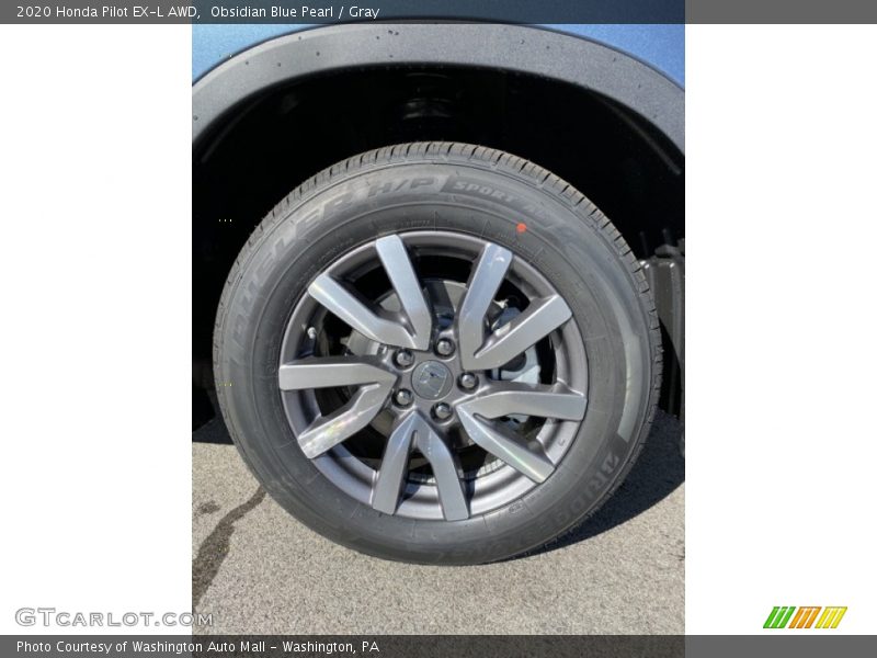 Obsidian Blue Pearl / Gray 2020 Honda Pilot EX-L AWD