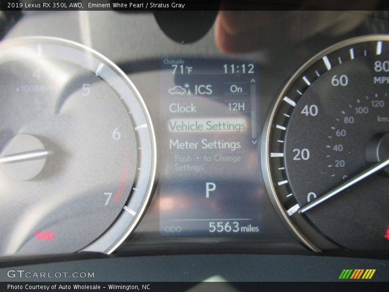 Eminent White Pearl / Stratus Gray 2019 Lexus RX 350L AWD