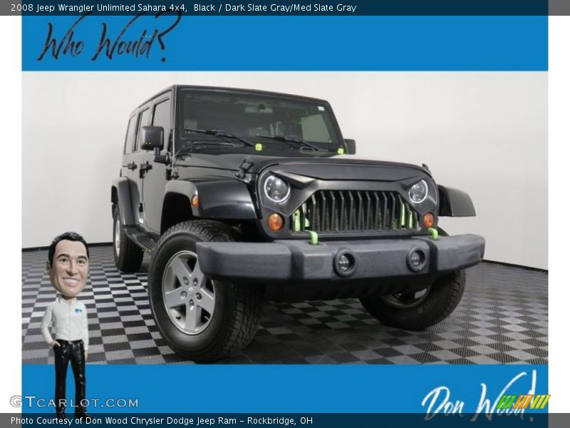 Black / Dark Slate Gray/Med Slate Gray 2008 Jeep Wrangler Unlimited Sahara 4x4