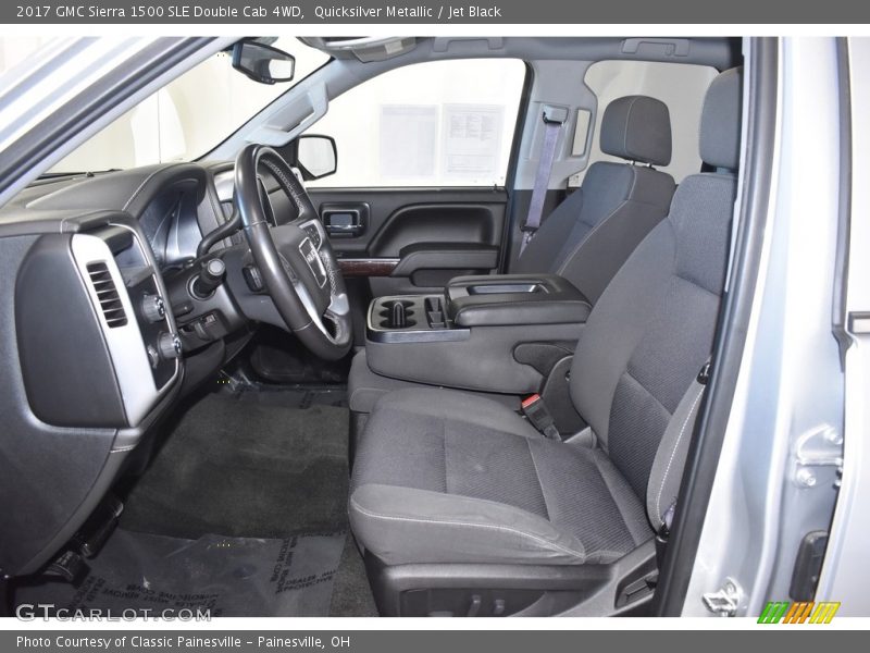 Quicksilver Metallic / Jet Black 2017 GMC Sierra 1500 SLE Double Cab 4WD