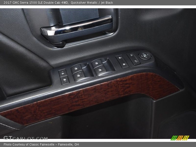 Quicksilver Metallic / Jet Black 2017 GMC Sierra 1500 SLE Double Cab 4WD