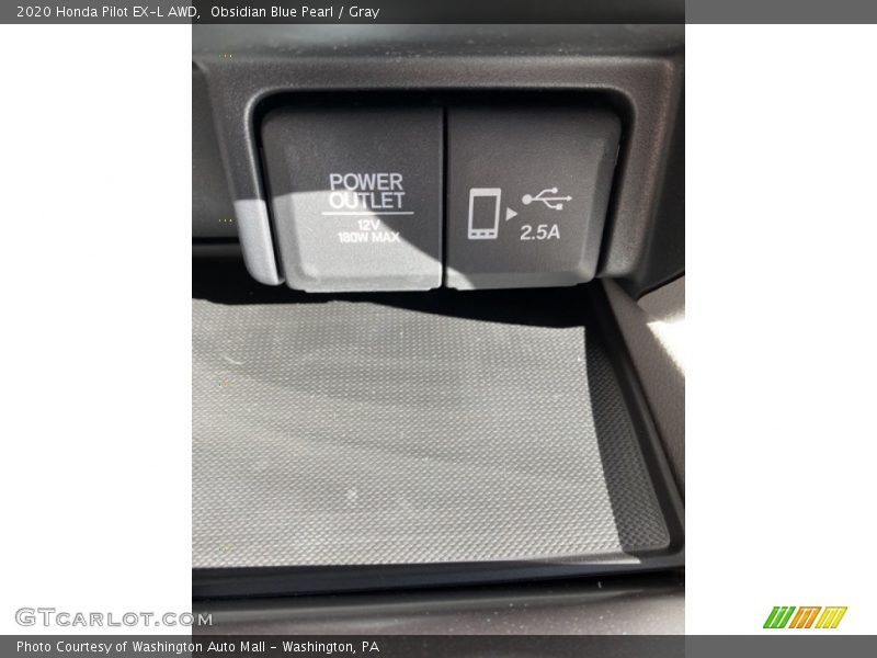 Obsidian Blue Pearl / Gray 2020 Honda Pilot EX-L AWD