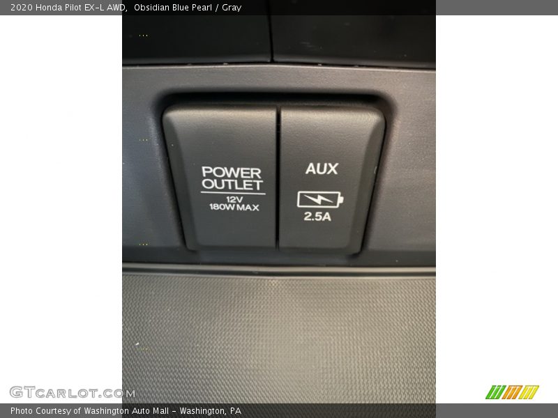 Obsidian Blue Pearl / Gray 2020 Honda Pilot EX-L AWD