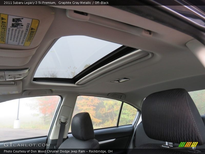 Graphite Gray Metallic / Off-Black 2011 Subaru Legacy 2.5i Premium