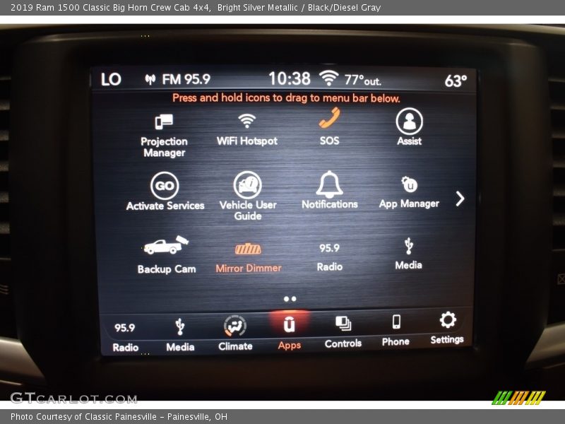 Bright Silver Metallic / Black/Diesel Gray 2019 Ram 1500 Classic Big Horn Crew Cab 4x4