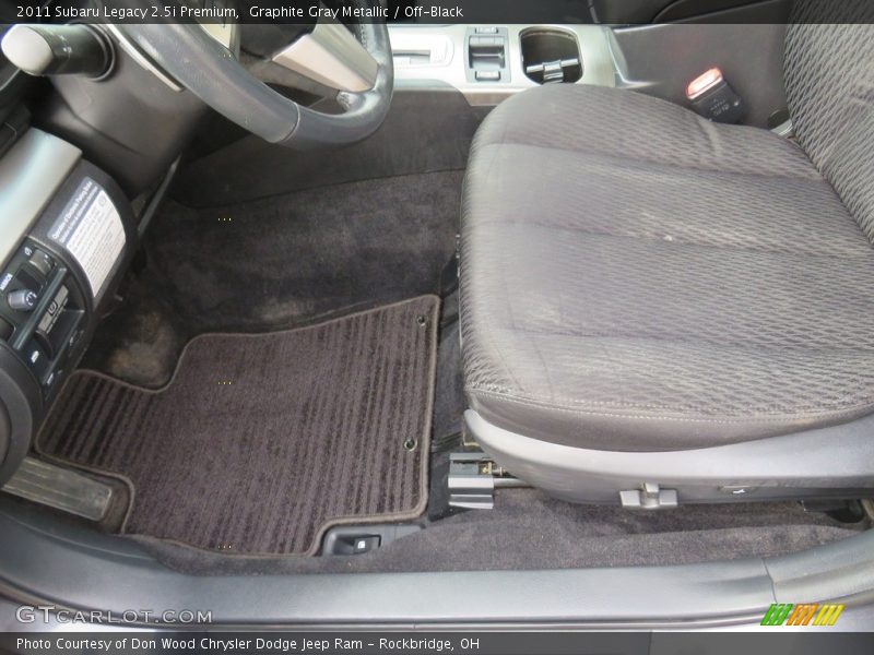 Graphite Gray Metallic / Off-Black 2011 Subaru Legacy 2.5i Premium