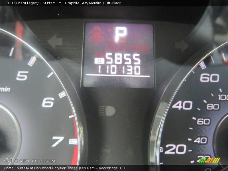 Graphite Gray Metallic / Off-Black 2011 Subaru Legacy 2.5i Premium