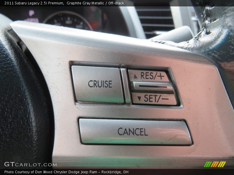 Graphite Gray Metallic / Off-Black 2011 Subaru Legacy 2.5i Premium