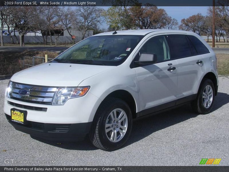 White Suede / Medium Light Stone 2009 Ford Edge SE