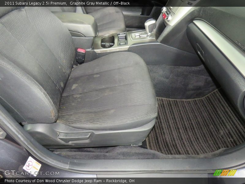 Graphite Gray Metallic / Off-Black 2011 Subaru Legacy 2.5i Premium