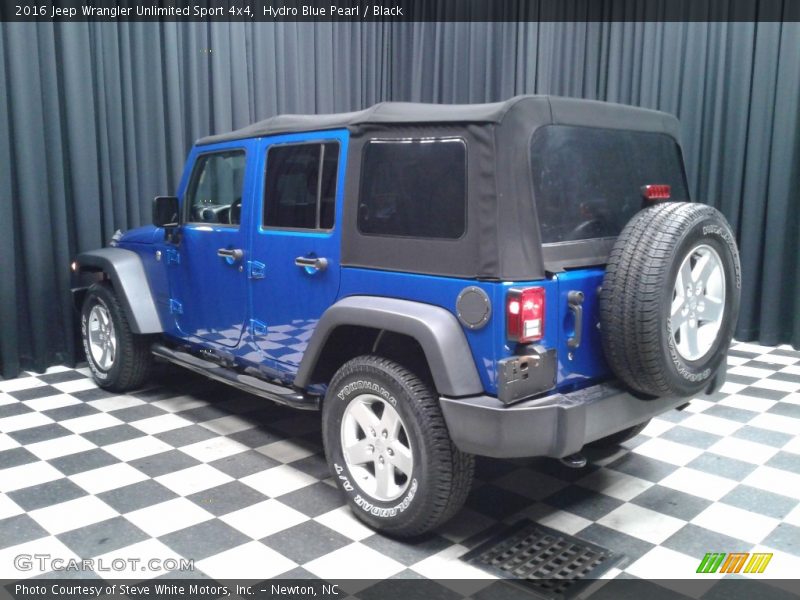 Hydro Blue Pearl / Black 2016 Jeep Wrangler Unlimited Sport 4x4