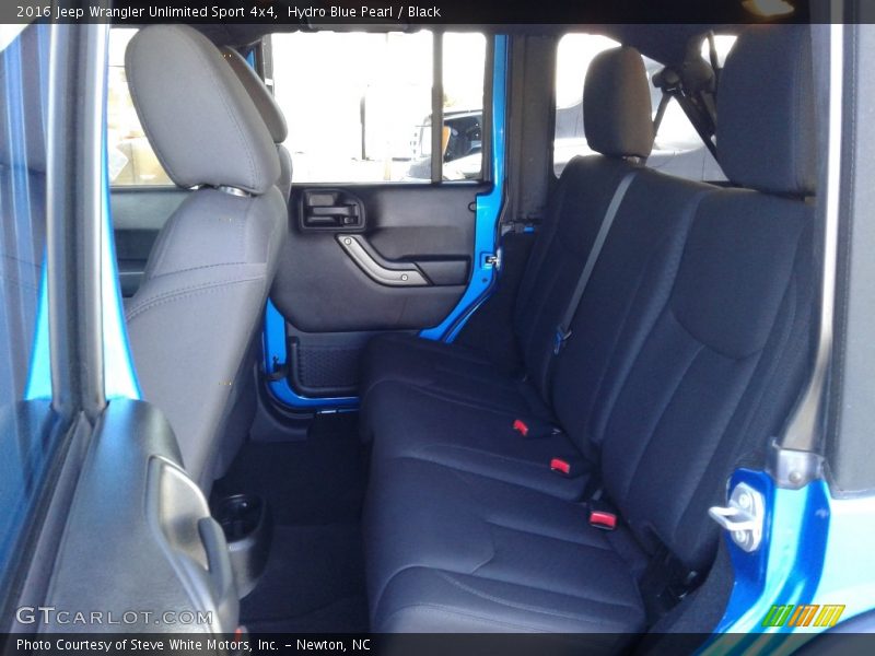 Hydro Blue Pearl / Black 2016 Jeep Wrangler Unlimited Sport 4x4