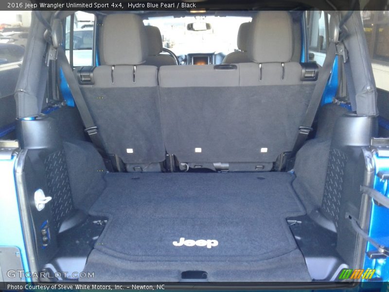 Hydro Blue Pearl / Black 2016 Jeep Wrangler Unlimited Sport 4x4