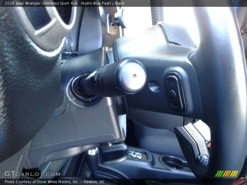 Hydro Blue Pearl / Black 2016 Jeep Wrangler Unlimited Sport 4x4