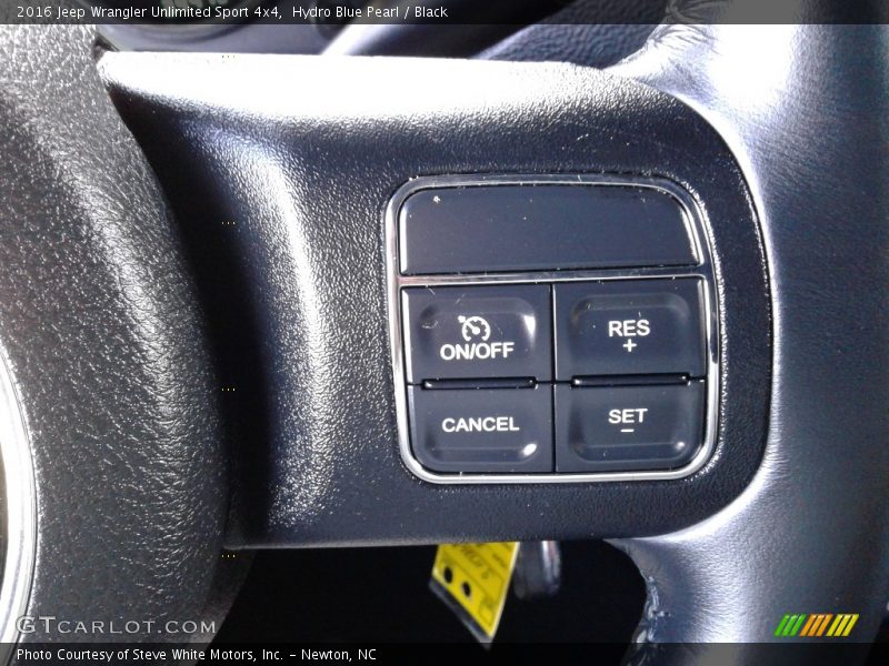 Hydro Blue Pearl / Black 2016 Jeep Wrangler Unlimited Sport 4x4