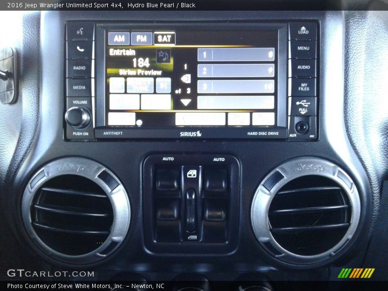 Hydro Blue Pearl / Black 2016 Jeep Wrangler Unlimited Sport 4x4