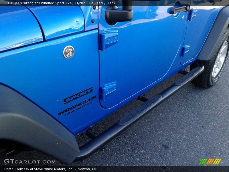 Hydro Blue Pearl / Black 2016 Jeep Wrangler Unlimited Sport 4x4