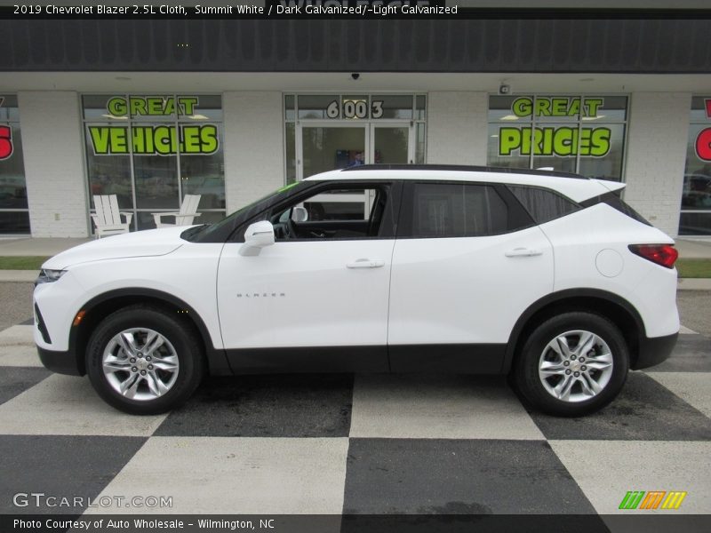 Summit White / Dark Galvanized/­Light Galvanized 2019 Chevrolet Blazer 2.5L Cloth