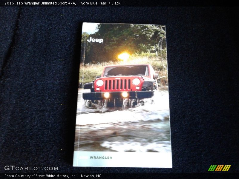 Hydro Blue Pearl / Black 2016 Jeep Wrangler Unlimited Sport 4x4