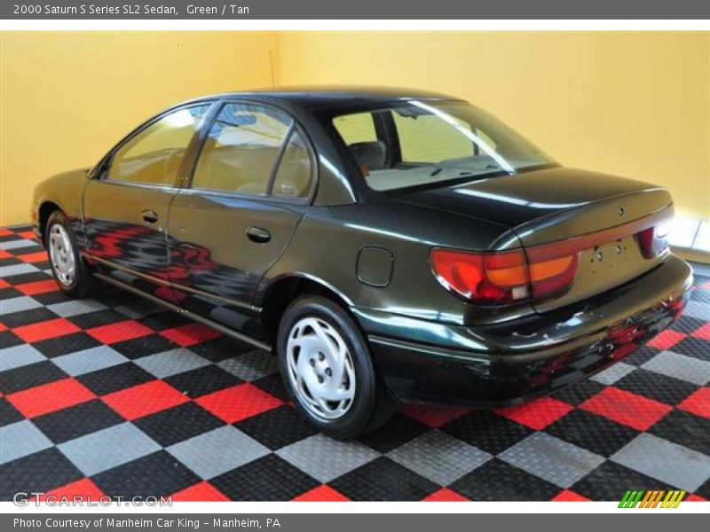 Green / Tan 2000 Saturn S Series SL2 Sedan