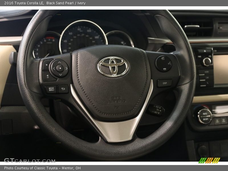 Black Sand Pearl / Ivory 2016 Toyota Corolla LE