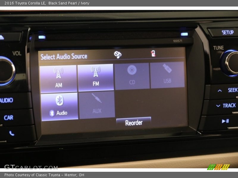 Black Sand Pearl / Ivory 2016 Toyota Corolla LE