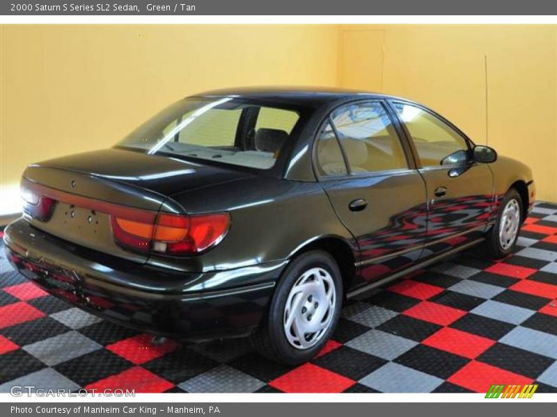 Green / Tan 2000 Saturn S Series SL2 Sedan