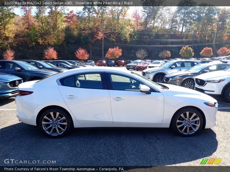 Snowflake White Pearl Mica / Black 2020 Mazda MAZDA3 Select Sedan AWD