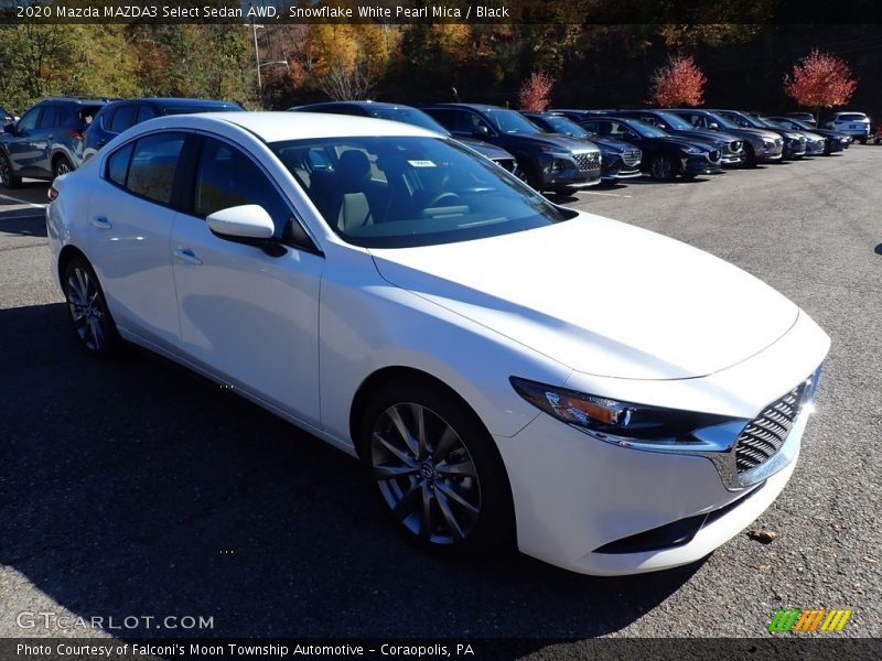 Snowflake White Pearl Mica / Black 2020 Mazda MAZDA3 Select Sedan AWD