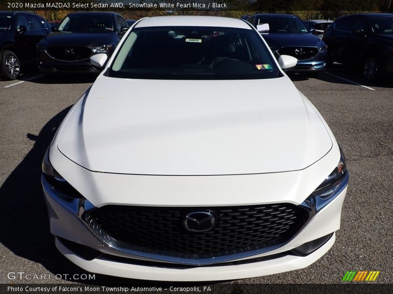 Snowflake White Pearl Mica / Black 2020 Mazda MAZDA3 Select Sedan AWD