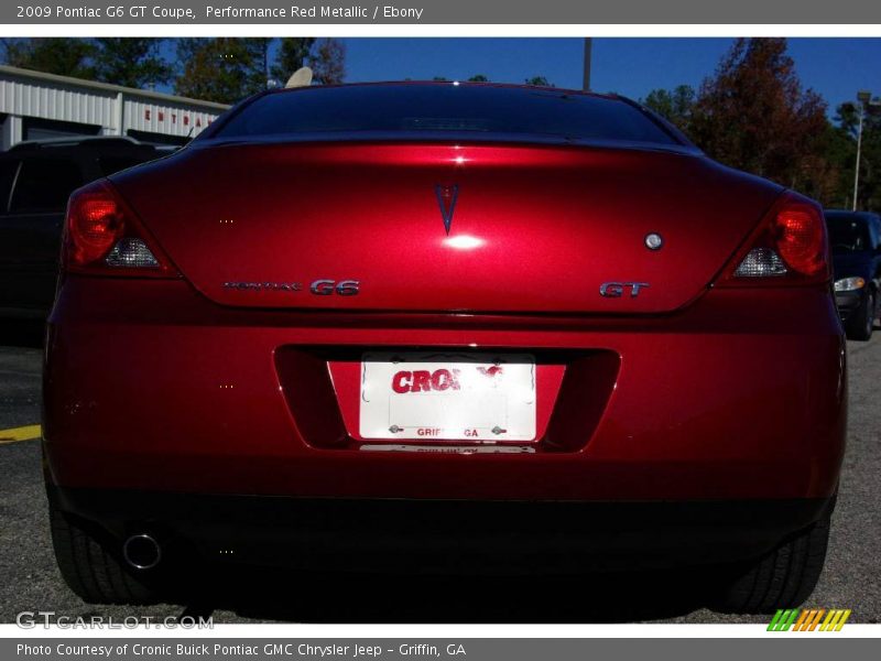 Performance Red Metallic / Ebony 2009 Pontiac G6 GT Coupe