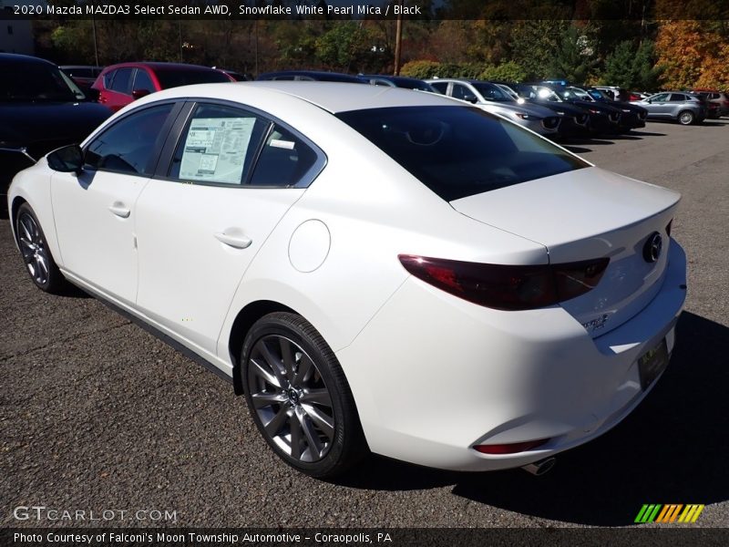 Snowflake White Pearl Mica / Black 2020 Mazda MAZDA3 Select Sedan AWD