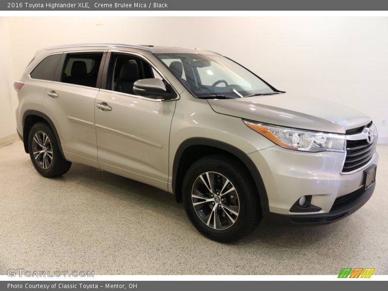 Creme Brulee Mica / Black 2016 Toyota Highlander XLE