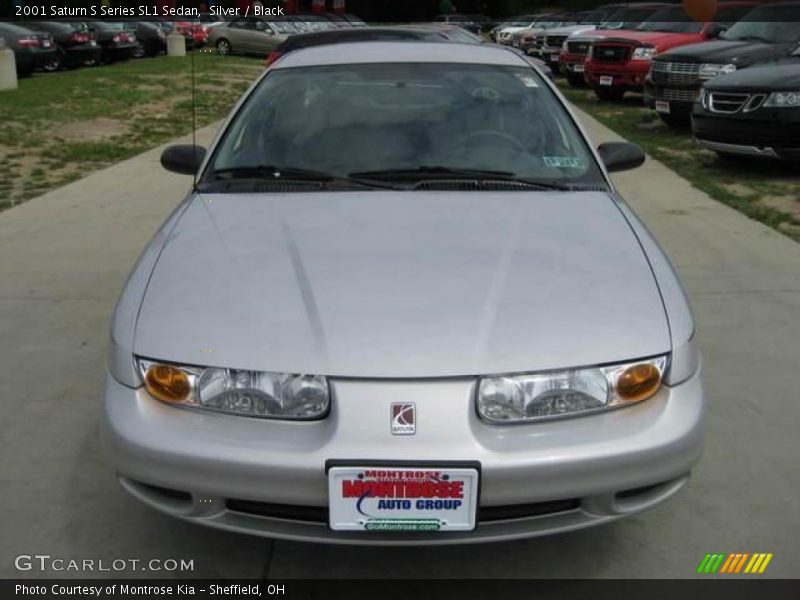 Silver / Black 2001 Saturn S Series SL1 Sedan