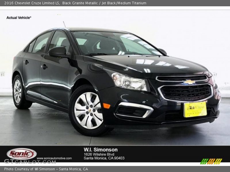 Black Granite Metallic / Jet Black/Medium Titanium 2016 Chevrolet Cruze Limited LS