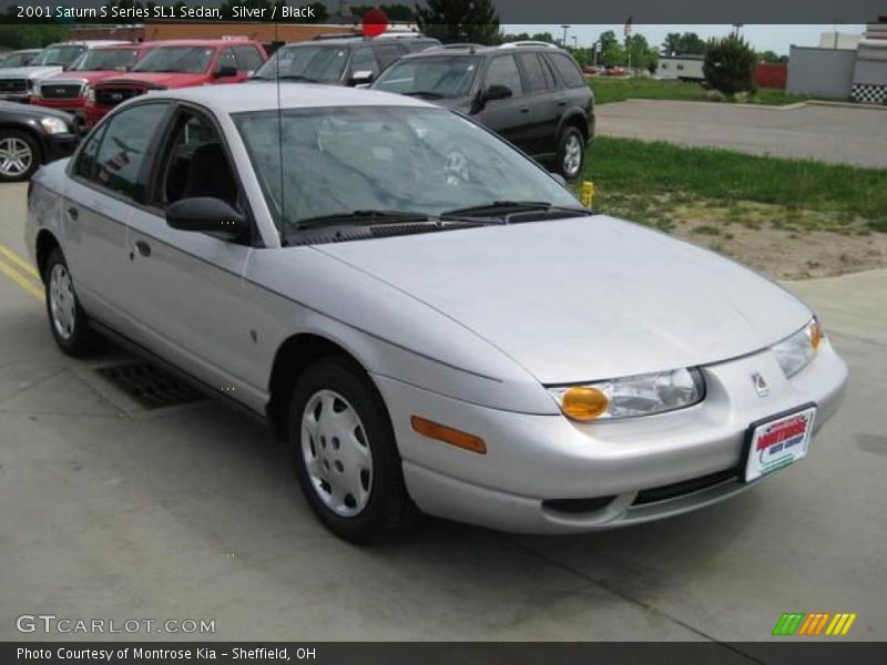 Silver / Black 2001 Saturn S Series SL1 Sedan