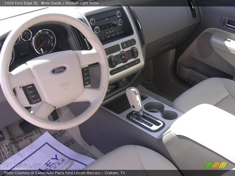 White Suede / Medium Light Stone 2009 Ford Edge SE