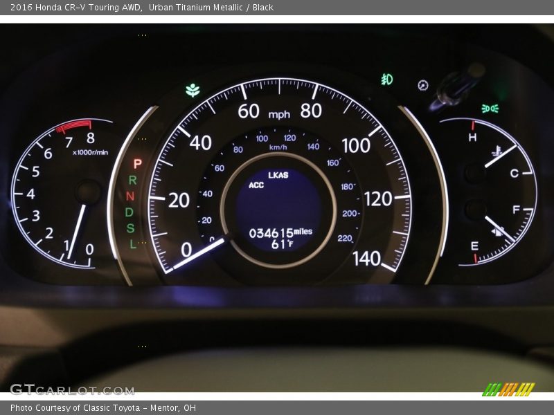 Urban Titanium Metallic / Black 2016 Honda CR-V Touring AWD